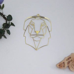 Gold Lion Head to hang on the wall | Wall Decor ShapeMixer 
