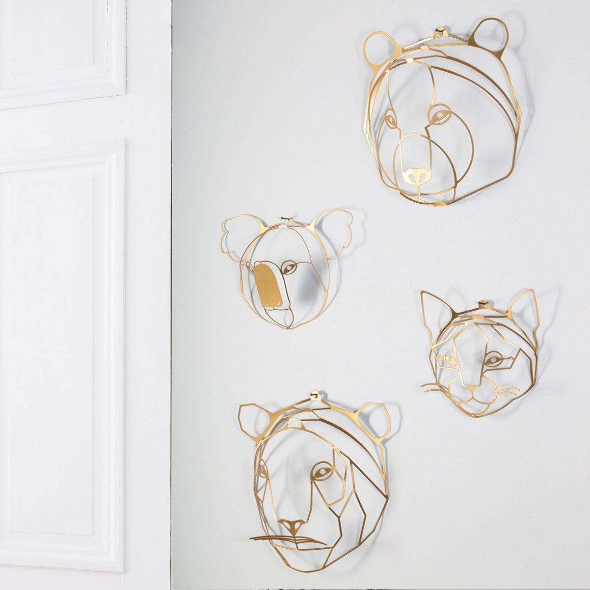 Pack of four Heads to hang on the wall | Wall Decor ShapeMixer 